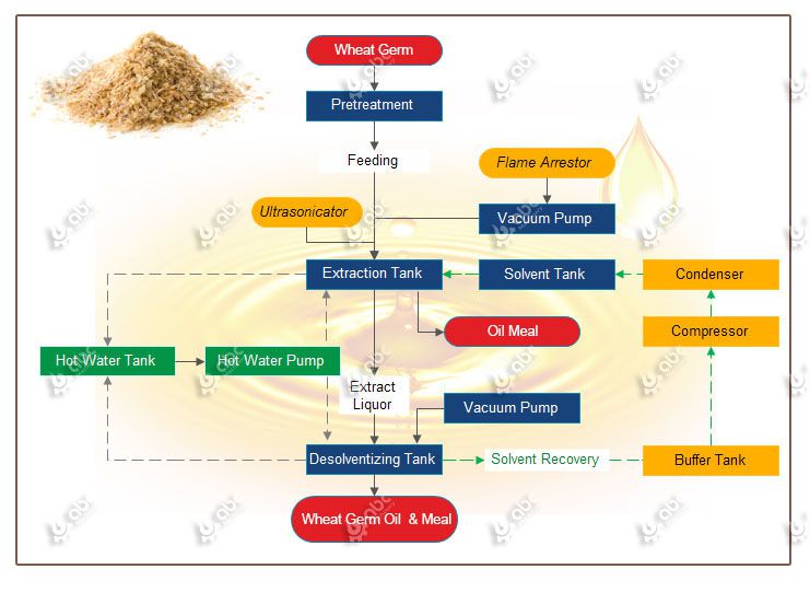 wheat germ oil solvent extraction process