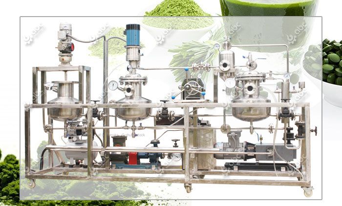 Chlorophyll extraction machine for getting chlorophyllin 