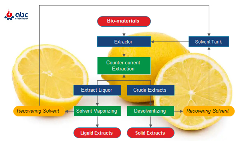 lemon essential oil-extraction process steps