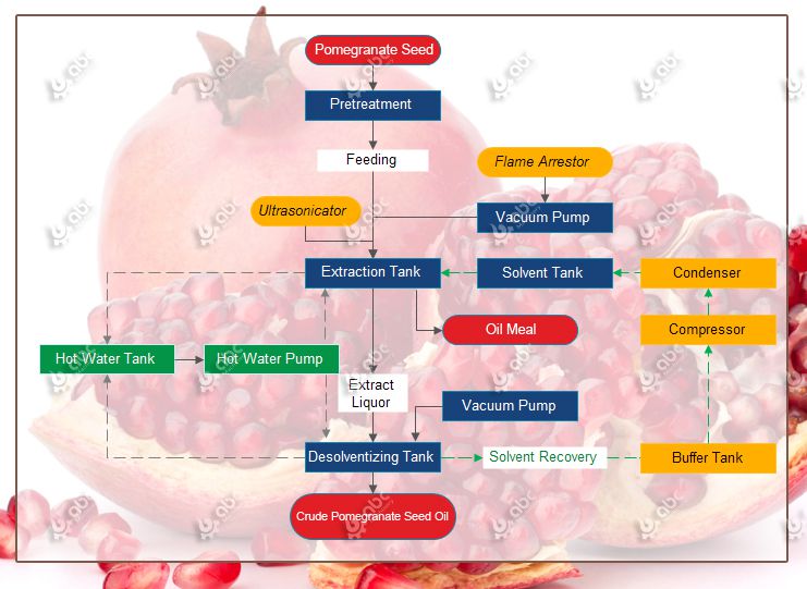 low temperature pomegranate seed oil extraction process