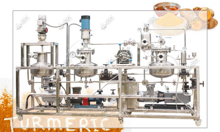 turmeric extraction machine for making high quality pigment extract